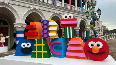 As part of Art Macao, the colourful Craig & Karl installation playfully incorporated beloved Sesame Street characters.