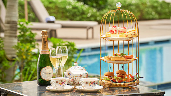 The Barracks Hotel Sentosa’s The Living Room serves an elegant afternoon tea with delectable sweet and savoury bites, paired with free-flow champagne, in a charming heritage setting. The Barracks Hotel Sentosa’s The Living Room serves an elegant afternoon tea with delectable sweet and savoury bites, paired with free-flow champagne, in a charming heritage setting.