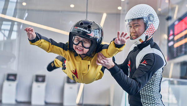Even kids as young as four years old can experience the thrill of a free fall at Go AirBorne, Macao’s first indoor skydiving centre.