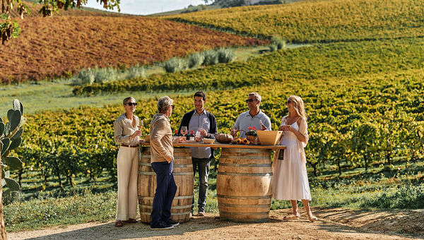 Silversea's S.A.L.T. (Sea and Land Taste) excursions offer guests immersive culinary experiences, such as wine-tastings at vineyard, cooking with renowned chefs and exploring local food cultures. (Pictured: Palermo Vineyard in Italy)