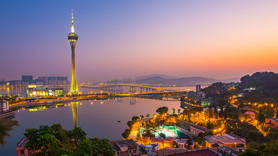 Macau’s captivating skyline is filled with an exciting blend of old, new, and plenty of green pockets perfect for the eco-traveller. (Macao Government Tourism Office USA)