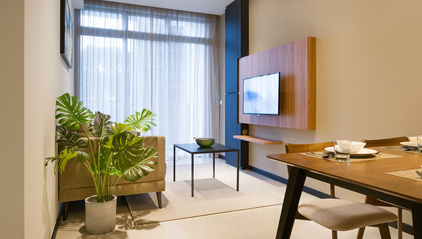 Momentus Serviced Residences Novena’s spacious apartment with a balcony. Momentus Serviced Residences Novena’s spacious apartment with a balcony.