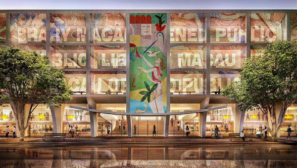 The iconic mosaic mural from the former Hotel Estoril will rest within the walls of the new Central Library.