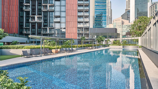 Fatigue takes a back seat with easily accessible fitness options such as the 40-metre-long pool within the hotel to invigorate tired souls. Fatigue takes a back seat with easily accessible fitness options such as the 40-metre-long pool within the hotel to invigorate tired souls.