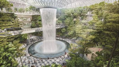 The Forest Valley at Changi Airport’s new Jewel retail complex.