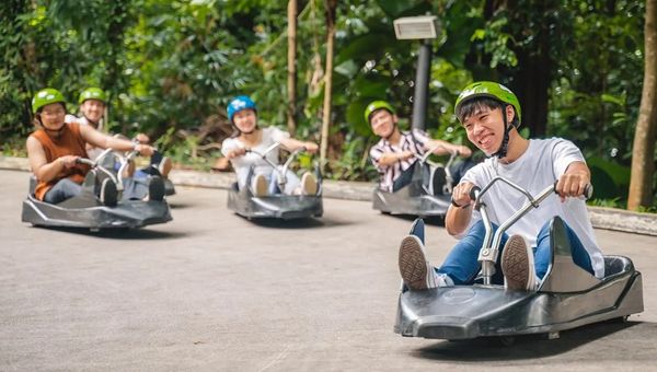 Skyline Luge Sentosa offers uniquely different experiences for visitors in the day and night.