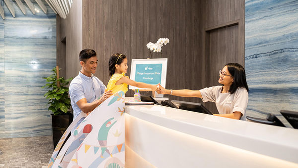 At Village Hotel Sentosa, little travellers can “take charge” and check in on behalf of the family at the Village Important Kids (VIK) counter.