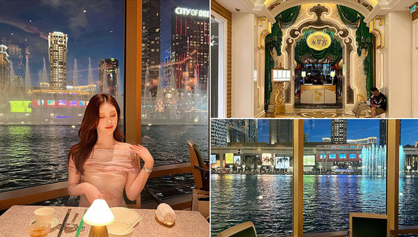 Dine at Lakeview Palace for a spectacular view of the Performance Lake fountain show, where diners can enjoy the stunning water display from their table.