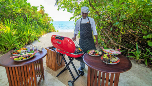 The Residence Maldives takes Maldivian cuisine up a notch with private in-villa BBQ experiences. The Residence Maldives takes Maldivian cuisine up a notch with private in-villa BBQ experiences.