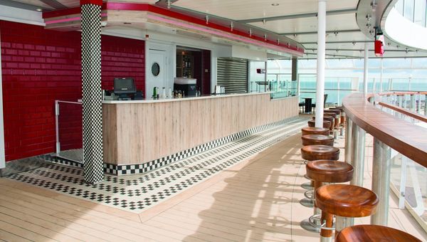 Following a recent bow-to-stern renovation, Norwegian Jewel now boasts redesigned spaces such as the new Pit Stop, a 1950 Following a recent bow-to-stern renovation, Norwegian Jewel now boasts redesigned spaces such as the new Pit Stop, a 1950's American bar with chrome décor.
