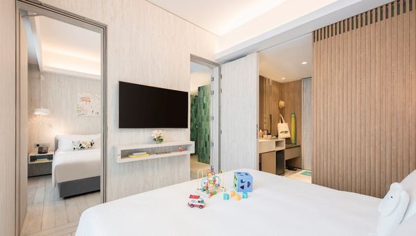 Spacious guest rooms are a big plus point for families with children.