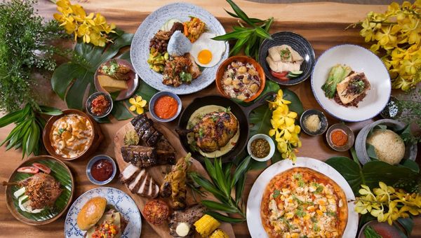 Family feasting is made easy at Native Kitchen, the onsite restaurant at Village Hotel Sentosa.