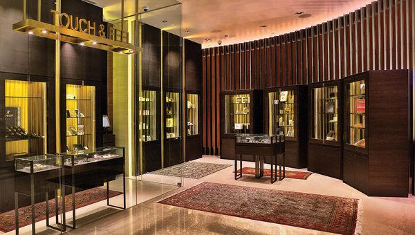 The Touch & Feel showcase at One Farrer Hotel & Spa where guests can see items before purchasing. The Touch & Feel showcase at One Farrer Hotel & Spa where guests can see items before purchasing.