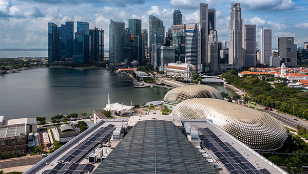 Solar panels on the rooftop generate over 350 kWh of clean renewable energy per day. Solar panels on the rooftop generate over 350 kWh of clean renewable energy per day.