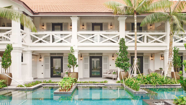 The Barracks Hotel Sentosa includes suites with private pool access.