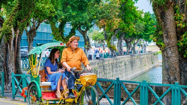 Yet another way of discovering Macau: rickshaw services for hire. Yet another way of discovering Macau: rickshaw services for hire.