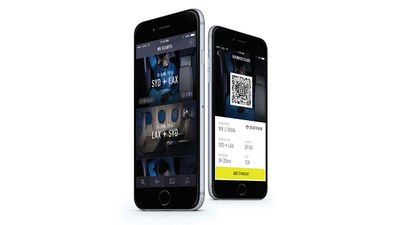 A mock up of the Seatfrog mobile interface.