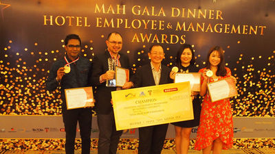 The winning team from Legoland Hotel.