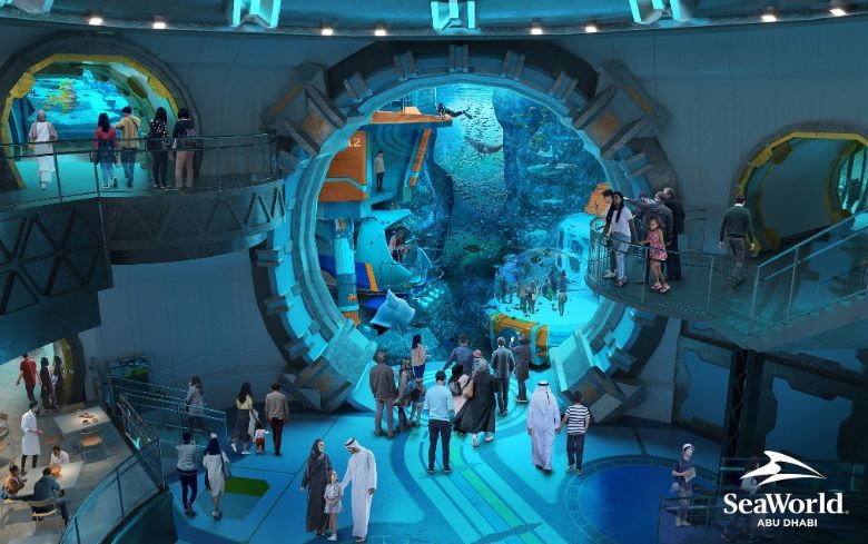 SeaWorld Abu Dhabi Aquarium observation deck