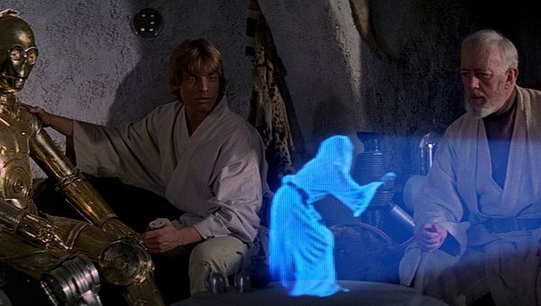 Star Wars-style projected 3D holograms could soon be a reality in Disney parks. Star Wars-style projected 3D holograms could soon be a reality in Disney parks.