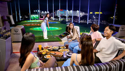 Topgolf Megacity, the brand's first in Southeast Asia, is located next to a popular megamall in Bangkok's suburb.
