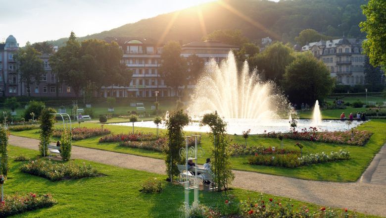 The 11 Great Spa Towns of Europe are all near natural springs, and recently inscribed by UNESCO. Pictured: Bad Kissingen, Germany