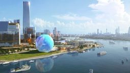Rendering of the West Bund Star Dome, which is set to complete by end-2027.