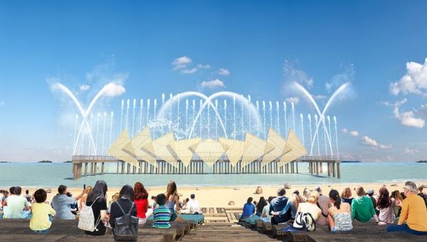 The modern take of Sentosa’s famous Musical Fountain from the early 1980s. The modern take of Sentosa’s famous Musical Fountain from the early 1980s.