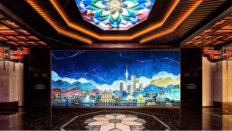 The Poly MGM Museum at MGM Macau showcases historical relics like pottery, jade, and textiles, along with contemporary art reflecting the Maritime Silk Road.