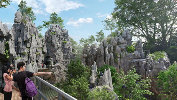 Inspired by canopy-dwelling primates' habitats, the Karsts provide various vantage points for visitors to spot François langurs foraging in trees or resting in rock crevices. Inspired by canopy-dwelling primates' habitats, the Karsts provide various vantage points for visitors to spot François langurs foraging in trees or resting in rock crevices.