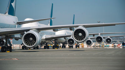 Hong Kong International Airport was forced to close one runway for eight hours, causing delays for more than 450 flights.