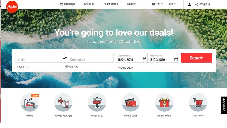 AirAsia has ambitions to retail airline tickets of non-competing carriers on its website, in addition to car rentals and accommodations.