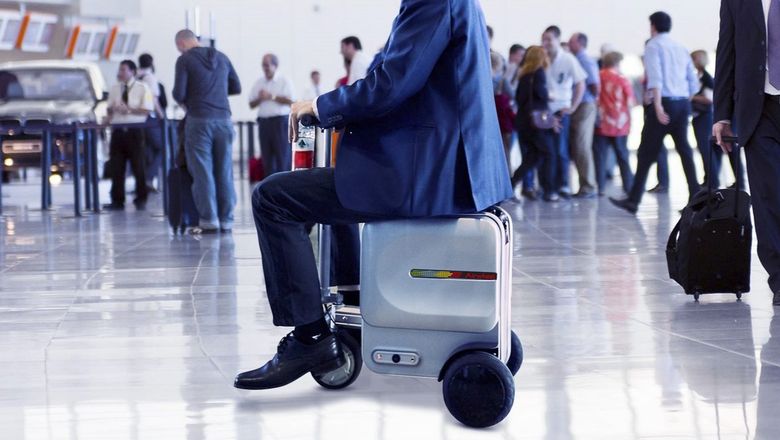 Motorised suitcases were the invention of a Japanese farmer.