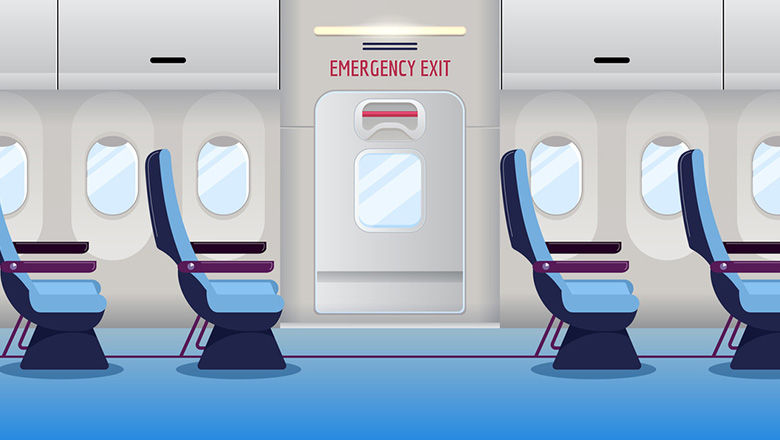 Passengers were alarmed when a man managed to open the emergency door some 240 km short of the airport.