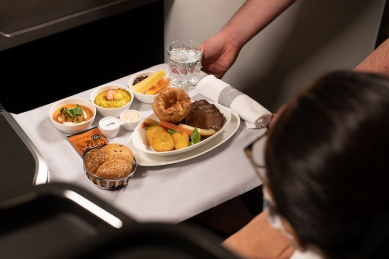Bangers and mash and a dollop of gravy now awaits premium flyers.