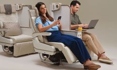 Emirates introduces an electrically powered privacy screen in Premium Economy.