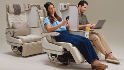 Emirates introduces an electrically powered privacy screen in Premium Economy.