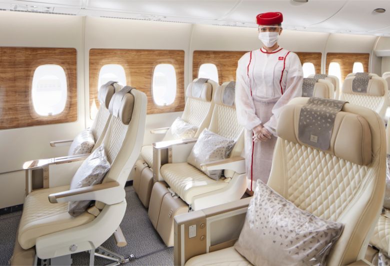 Passengers will enjoy a free upgrade to Emirates premium economy until theres "a viable number of seats in our inventory to bring to market," says Tim Clark, president Emirates Airline.