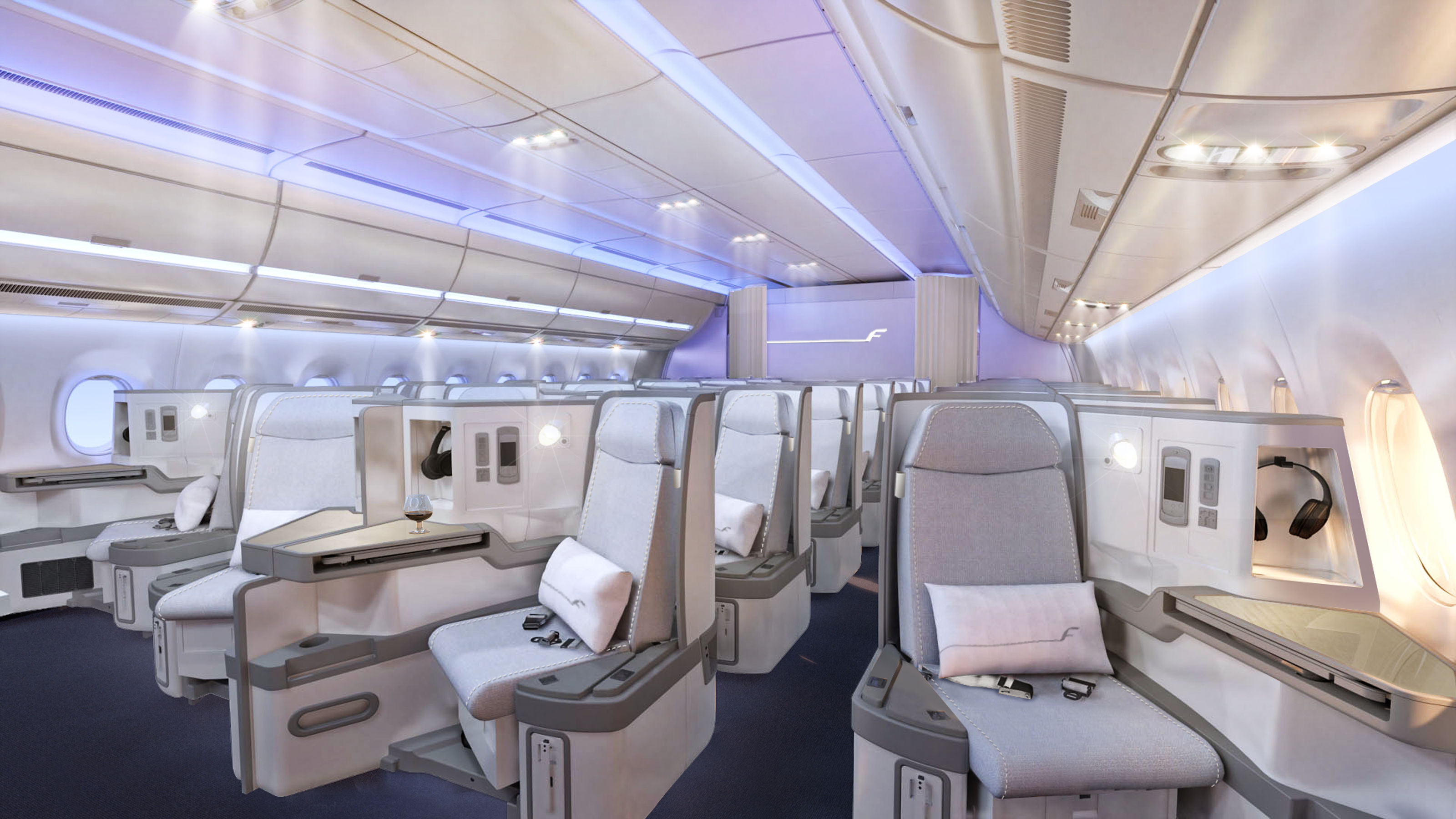 Finnair A350 Business Class cabin