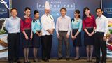 Rick Stephen, director of kitchens at SATS Catering (centre left), and Foo Chai Woo, SilkAir chief executive (centre right), at the launch of ‘All-Time Favourites’ Rick Stephen, director of kitchens at SATS Catering (centre left), and Foo Chai Woo, SilkAir chief executive (centre right), at the launch of ‘All-Time Favourites’
