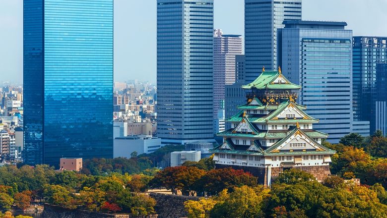 Osaka, pictured, is one of four Japanese destinations in Lufthansa Group’s expanded summer 2027 network.