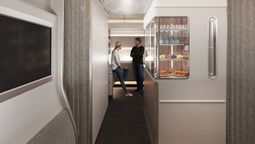 All guests will have access to this space, located between the premium economy and economy cabin.