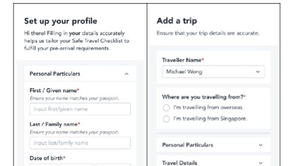 After registering for an STC account, passengers can immediately add their upcoming trips.