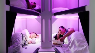 Time for rest in Air New Zealand’s new bunk beds, which will be available on the carrier's new Dreamliners come 2024.