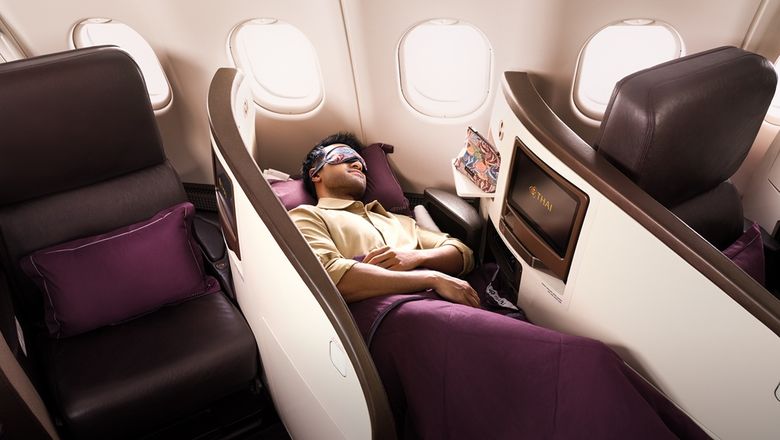 Thai Airways' newer “Premium Economy Plus” cabin with 31 lie-flat seats.
