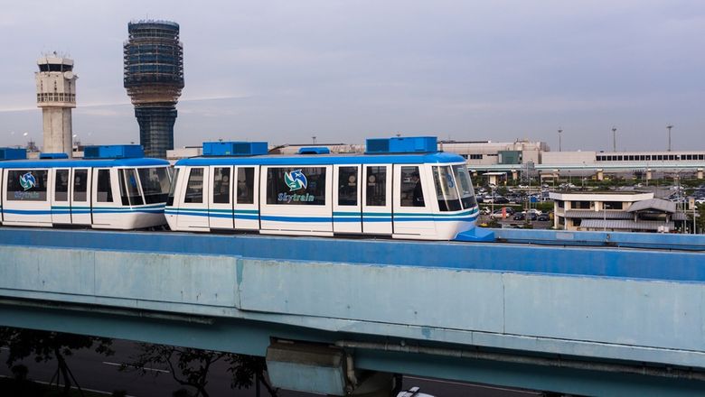 Skytrain operations within the airside will not be affected.