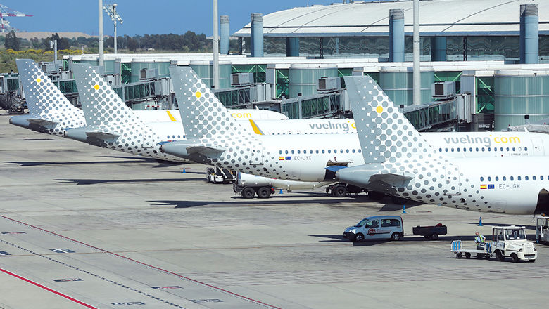 Vueling planes at Barcelona Airport