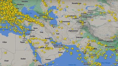 Airlines have been heading north of Iran over central Asian countries such as Azerbaijan and Turkmenistan.