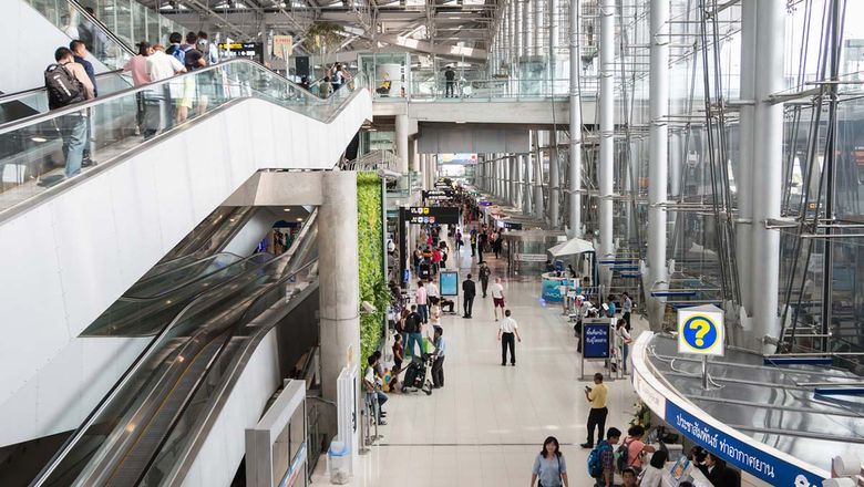 Suvarnabhumi Airport in Bangkok.