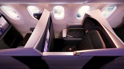Riyadh Air luxury cabin interiors on new Saudi airline.